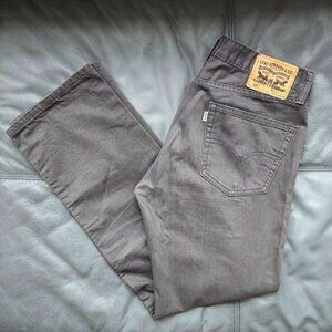 LEVI's 505 Regular Fit Charcoal Jeans - Men's 32x32